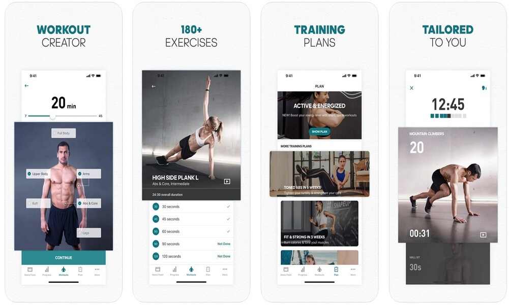 Adidas training by Runtastic is an easy app for workout