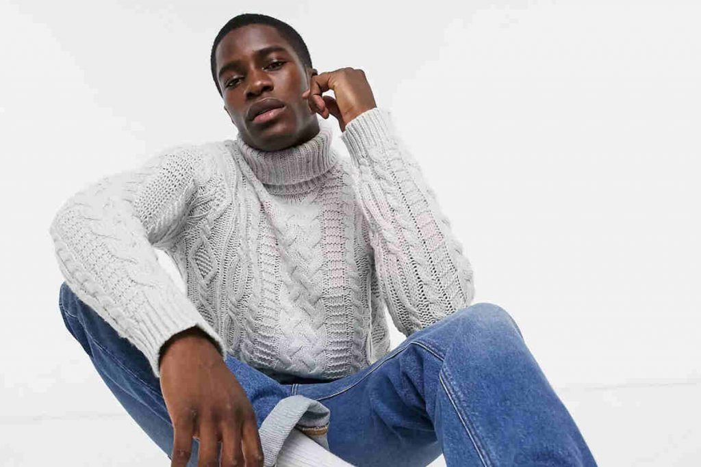 Turtleneck shirts are currently in vogue in varying beautiful colours. Wearing one makes you look fashionable with the extra advantage of providing warmth to your neck.